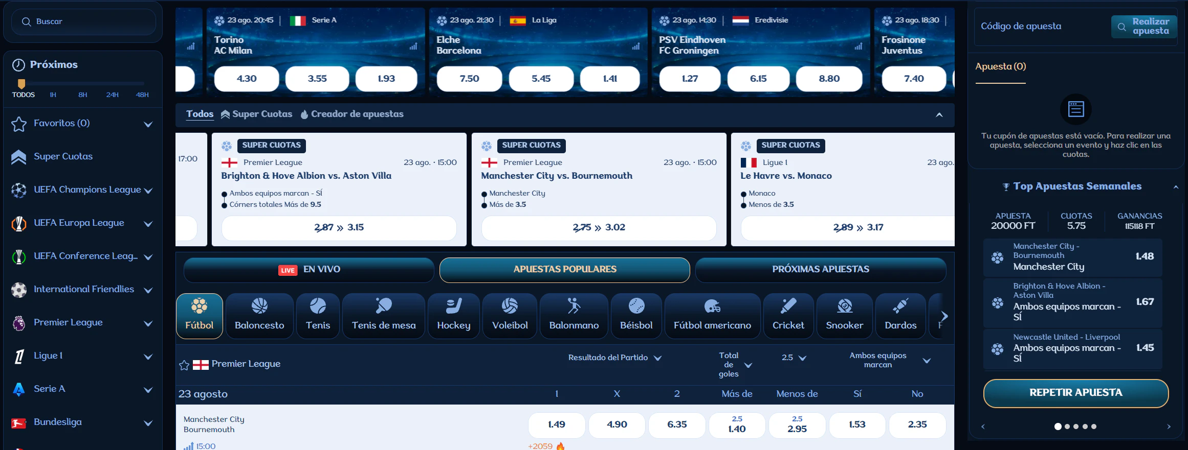 Millioner Casino apuestas deportivas y eSports disponibles